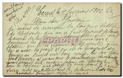 Scena z życia — Marguerite i dwaj mężczyźni — wydawca Antonin MEYNIEL i Régis M, nr 6307 — Rewers