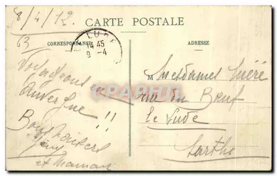 La Bourrée d'Auvergne — 423 — Editore Lermont-Ferrand — Verso