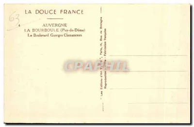 La Bourboule (Puy-de-Dôme) — Bulwar Georges Clemenceau — wydawca Les Éditions d'Art Y V O I 4, Paryż — Rewers