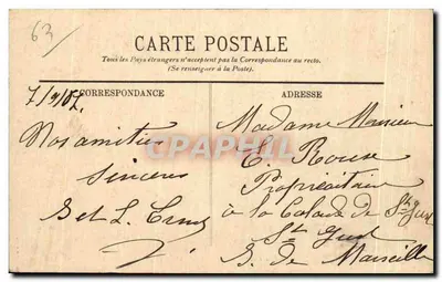 Tipos de Auvergne — La Bourrée — LL. — Reverso