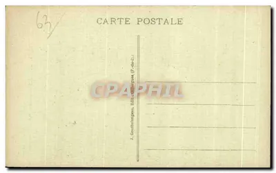 L'Auvergne — Scène de village avec couple en costume traditionnel — J. Gouttefangens, édit. Ollierguesa (P.-de-F.) — Verso