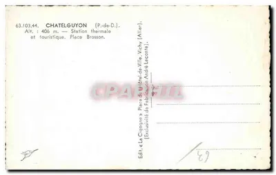 A Cegonha — Place Brosson — Ed. André Leconte — Verso