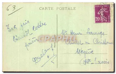Der Gipfel des PUY DE DOME — pittoresches AUVERGNE — Ideal 4322 — Rückseite