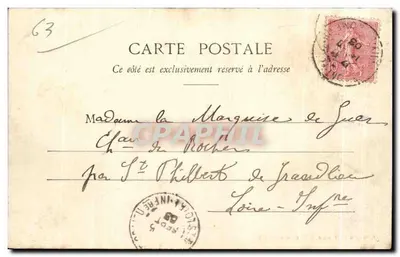 De Puy de Dôme — uitzicht op de Bretonse charrante — Lib. Bougé-Béal, 21 rue de l’Ecu, Clermont-Ferrand, n°86 — Achterkant