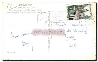 Clermont-Ferrand — Vista geral, Cités Gergovie — Gd'O — Verso