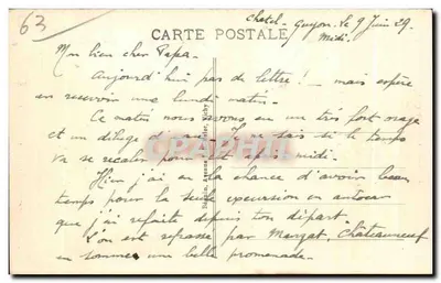 Châtelguyon — Kościół i Stare Châtelguyon — PERSIÈRE, nr 2666 — Rewers