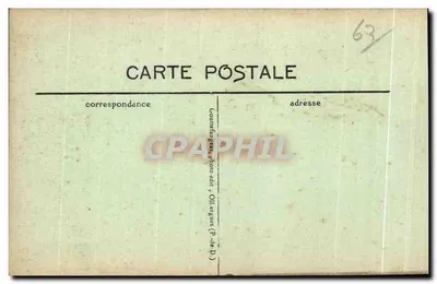 Thiers - Cachoeira do Creux-de-l'Enfer — G. d'O. - Auvergne, n° 239 — Verso