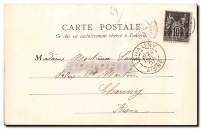 La « Bourrée », dans auvergnate — La Bourboude, 30 juli 1901 — B. fot. deposito — Achterkant