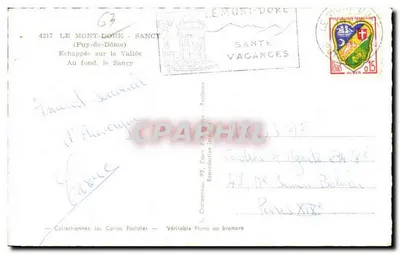 Widok Doliny Sancy — Mont-Dore — Wydawca E. Lice — Rewers