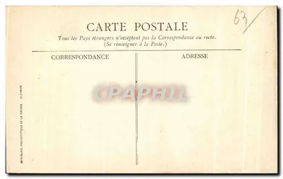 A Auvergne pitoresca — Arredores de Ambert, Marsac — Lago de Riols — n° 2071 — Verso