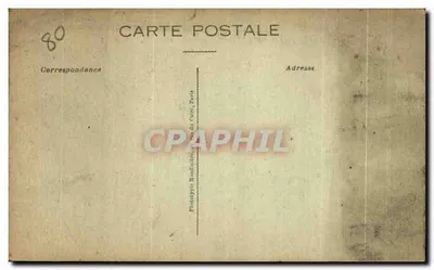 Ruínas da place d'Armes, entrada da rue des Minimes — ROYE — 1917 — Photo Express — Verso