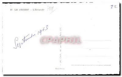 Le Croisic - L'Estacade — editor C.A.P. Paris — Verso