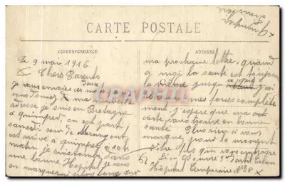Quimper — Fachada da Catedral — Coleção Villard, Quimper — Verso
