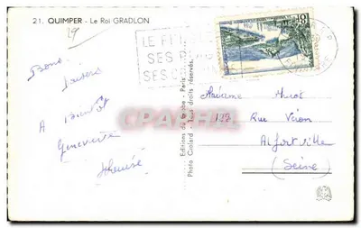Quimper - El Rey Gradlon — Ediciones del Globo, n°21 — Reverso