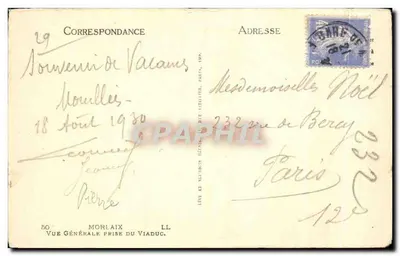 Vue générale prise du viaduc — Morlaix — éditeur LL — Verso