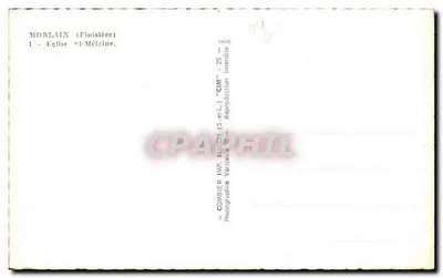 Morlaix (Finistère) — Igreja de São Melaine — Editor CIM — Verso