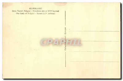 Nossa Senhora de Folgoat — Estátua do XVº século — Coleção Villard, Quimper — Verso