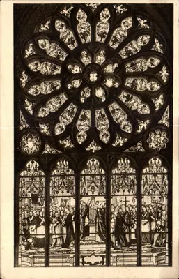 Rosace da catedral de Quimper — vista interna — Coleção Vialiard, Quimper
