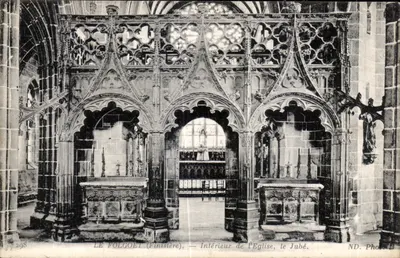 Le Folgoët (Finistère) — Interior da Igreja, o Jubé. — ND. Foto. B. — N° 298