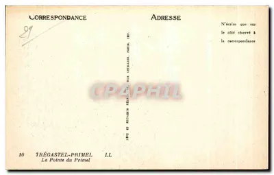 A Ponta do Primel — Trégastel — Imp. Letellier, Paris — Verso