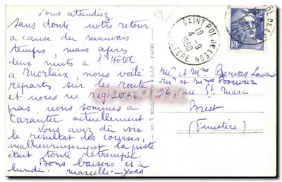 Morlaix — A Praça Thiers e o Viaduto — Editor n°274 — Verso