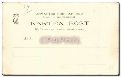 Castelos da Bretanha — Castelo de Kerjean (Finistère) — Coleção E. Hamonic, n° 723 — Verso