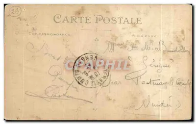 Quimper — Praça de São Corentim e Vista panorâmica — Artaud et Nozais, Nantes, n°27 — Verso