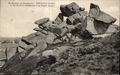 Ao redor de Plougasnou - TREGASTEL-TRIMEL — A Ponta da Decapitação e o Rocha Decapitada