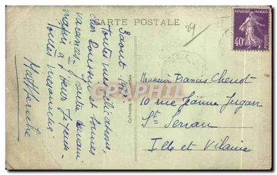Bilhete postal antigo Environs de Plougasnou Primel le Diben Vista geral — Verso