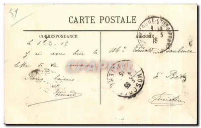 Dunkerque — A Subprefeitura e o Ponte do Canal — LL. — N° 112 — Verso