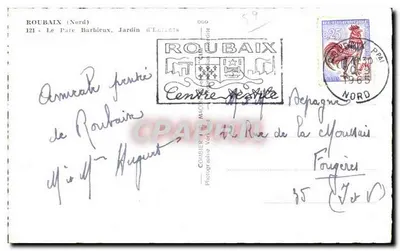 Jardim de Estudantes em Roubaix — Centro de Estudo — editor Combier — Verso