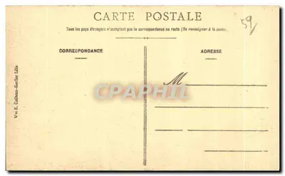 LILLE - Place de la République i Faidherbe - Ogólny widok na Prefekturę — E.C. — Rewers