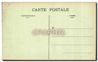 Dunkerque - Arsenale — widok wejścia z portalem i budynkami — A. Delflandre, wyd., Hautmont — Rewers