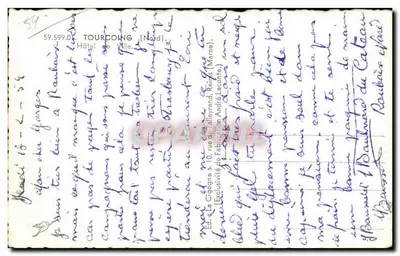 Hôtel de Ville de Tourcoing — Éd. La Cigogne, n° 59.599.01 — Verso