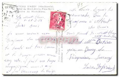 Plateau d'Assy (Haute-Savoie) — Hotel du Mont-Blanc, Nordseite — Editions Mélia — Rückseite