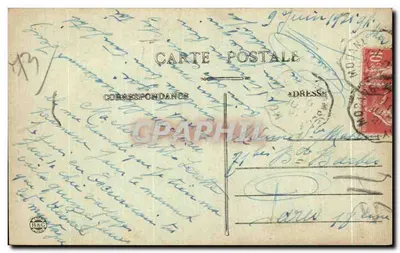 Stara pocztówka Okolice Modane Garmaix w tle, fortepniu Sappey i Massi de Chartere — Rewers