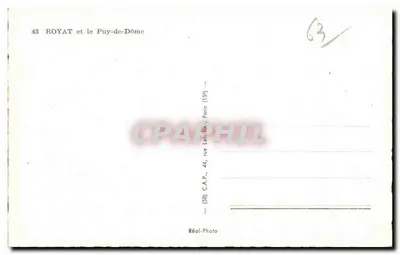 Royat i Puy-de-Dôme — widok panoramiczny — C.A.P. Réal-Photo, Paryż — Rewers
