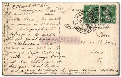 Bayonne — Les Allées Marines e o Porto — LL, n°103 — Verso