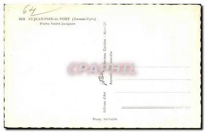 Porte Saint-Jacques — Saint-Jean-Pied-de-Port (Pyrénées-Atlantiques) — Éditions d'Art Atior — Verso