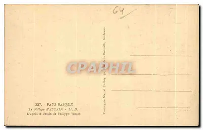 Ascain — Prowincja Baska — Fototypia Marcel Delboy, Bordeaux — Rewers
