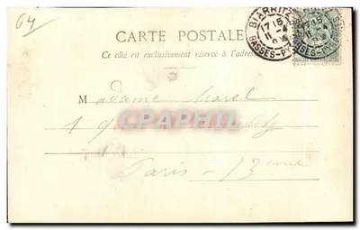 Biarritz - Badende mensen op de Grande Plage - N° 11 — Achterkant
