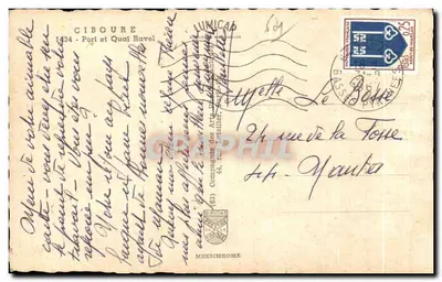 Ciboure - Porto e Calçadão Ravel — Ciboure, França — editor Mexichrome — Verso
