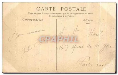 Castelo de Blois — Fachada externa — Ala de Francisco I — Coleção ND Piod — Verso