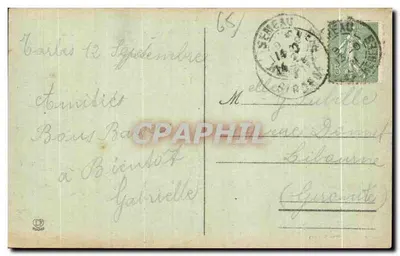 Tarbes — Widok na Adour i Pireneje — Fototypia Labouche Frères, Toulouse — Rewers