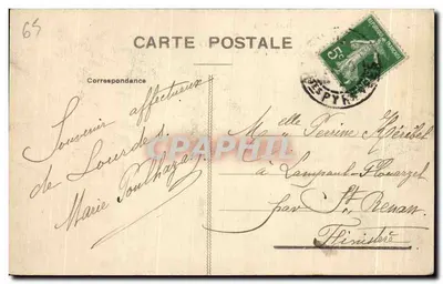 Casa onde Bernadette passou as primeiras anos de sua vida — Les Pyrénées, 319 - Barthes, perto de Lourdes — Verso