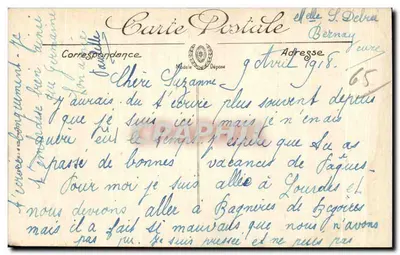 Tarbes — L'Hotel des Postes — LL. n° 68 — Verso