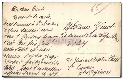 St Sauveur - A Igreja — Hautes-Pyrénées — Editor: Labouche Frères, Toulouse, n° 316 — Verso