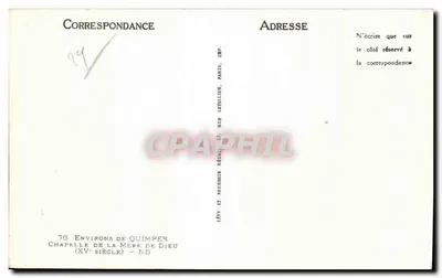Arredores de Quimper — Capela da Merk de Dieu — Lévy et Neudulin Editora — Verso