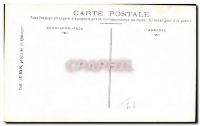 Quimper - Velha Torre sobre o Steir — Coll. Le Bris, papelaria de Quimper — Verso