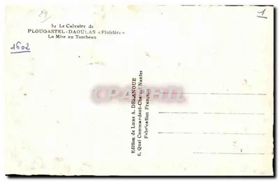 Calvario di Plougaouet-Daoulas — Finistère — Edizione A. Delanoue — Verso